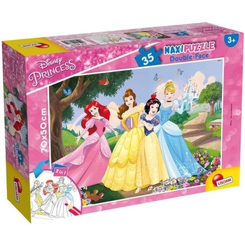 Puzzle de colorat maxi, Printese vesele, 35 piese Puzzle de colorat maxi, Printese vesele, 35 piese