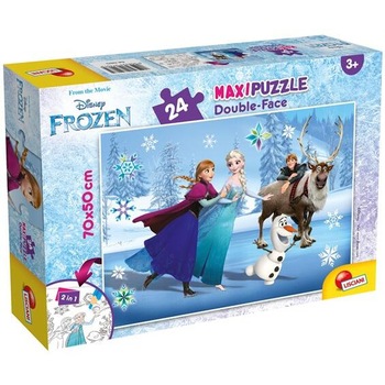 Puzzle de colorat maxi, Frozen la patinoar, 24 piese Puzzle de colorat maxi, Frozen la patinoar, 24 piese