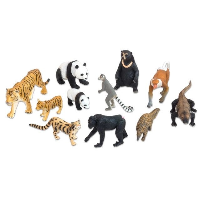 Set de 11 animale realistice din Asia, Vinco