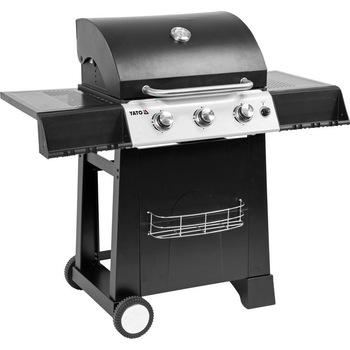 Gratar de gradina pe gaz cu arzatoare, 9kW, 3 butoane Yato Gratar de gradina pe gaz cu arzatoare, 9kW, 3 butoane Yato