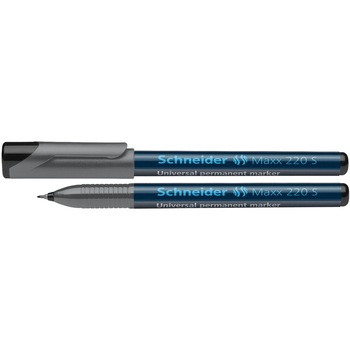 Marker OHP Sfin permanent Schneider 220, 0.4 mm, Negru