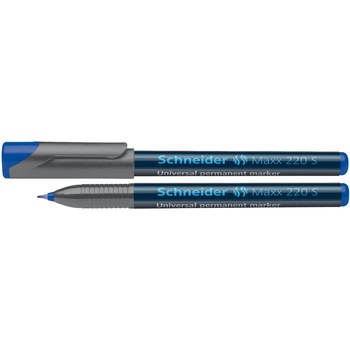 Marker OHP Sfin permanent Schneider 220, 0.4 mm, Albastru