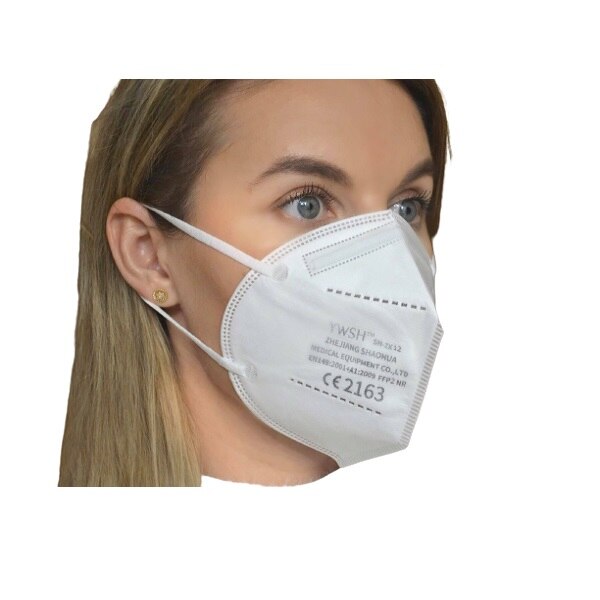 Set 10 masti de protectie FFP2, model KN95, 5 straturi, ambalaj individual