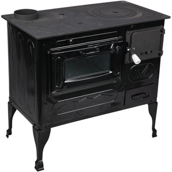 Soba Bucatarie Negru Lemne Plita Fonta Evacure Partea Stanga 6kw Soba Bucatarie Negru Lemne Plita Fonta Evacure Partea Stanga 6kw