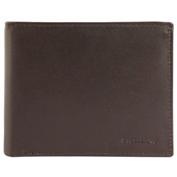 Portofel pliabil din piele maro inchis pentru barbati Excellanc Portofel pliabil din piele maro inchis pentru barbati Excellanc