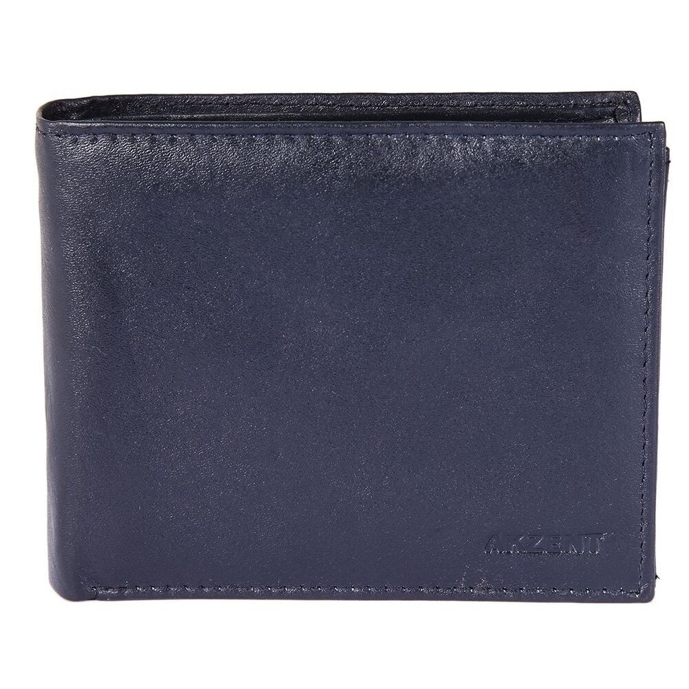 Portofel pliabil din piele bleumarin inchis pentru barbati Akzent