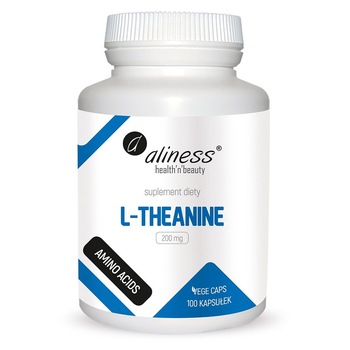 Supliment alimentar Aliness L-Teanina 200mg, 100 Capsule Supliment alimentar Aliness L-Teanina 200mg, 100 Capsule