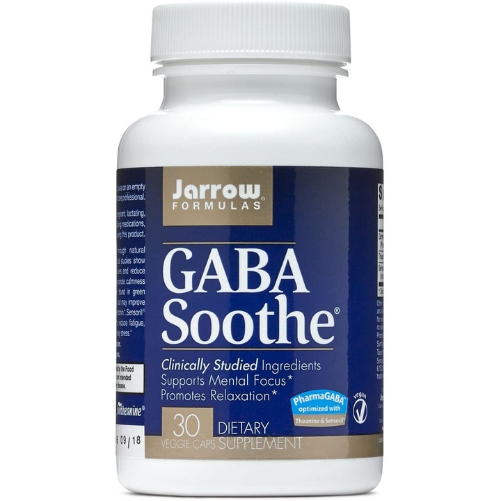 Jarrow Formulas Gaba nyugtató étrendkiegészítő, 30 kapszula