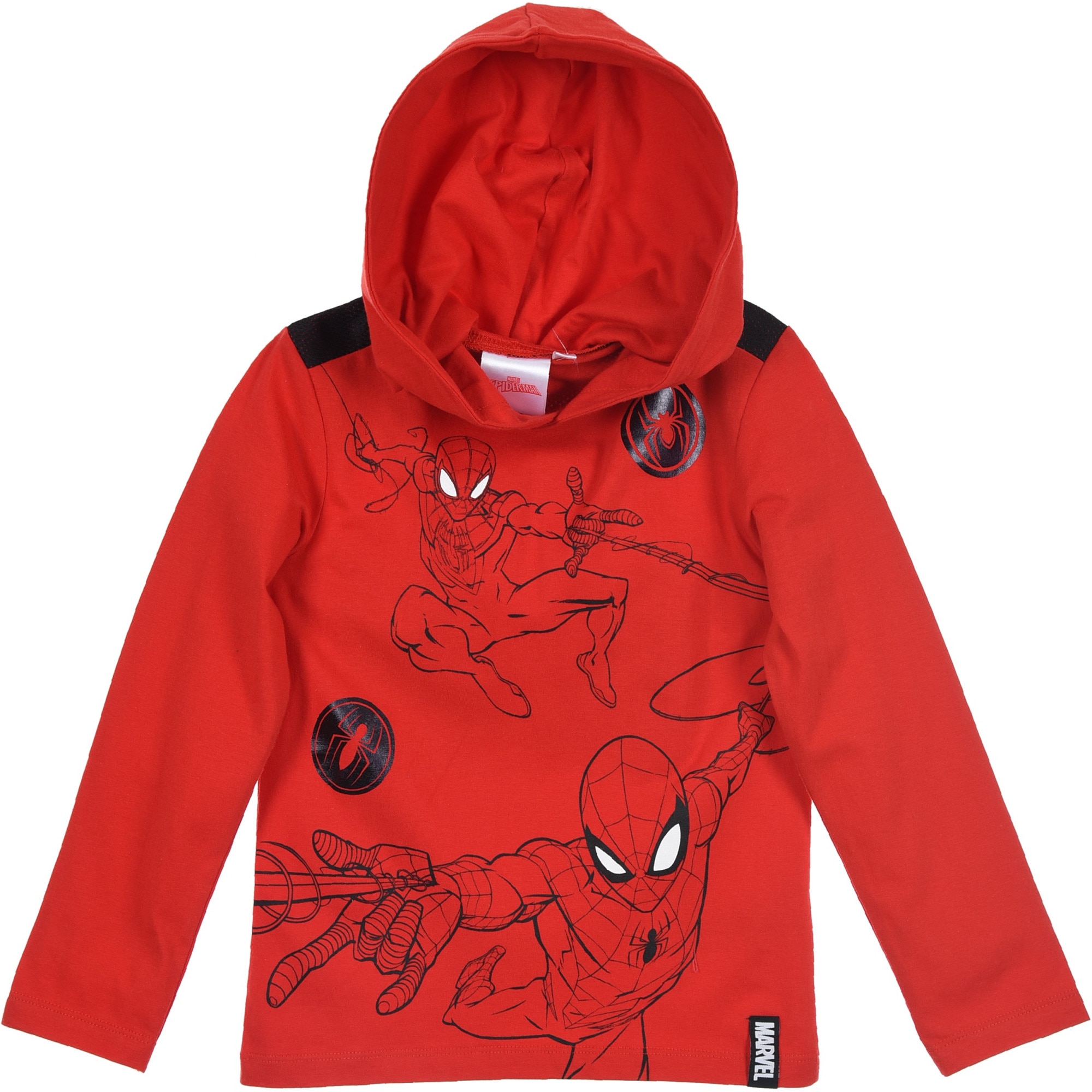 Tricou Spiderma cu gluga 1022, Rosu