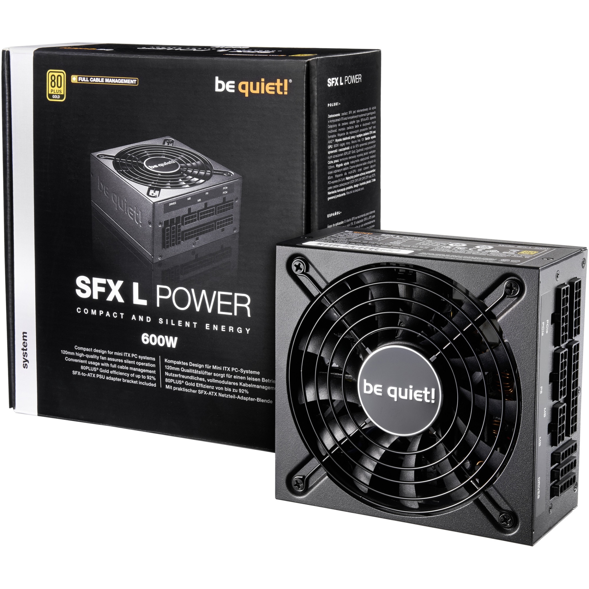 Sursa be quiet! SFX L Power, 80 PLUS® Gold, 600W, Fully Modular