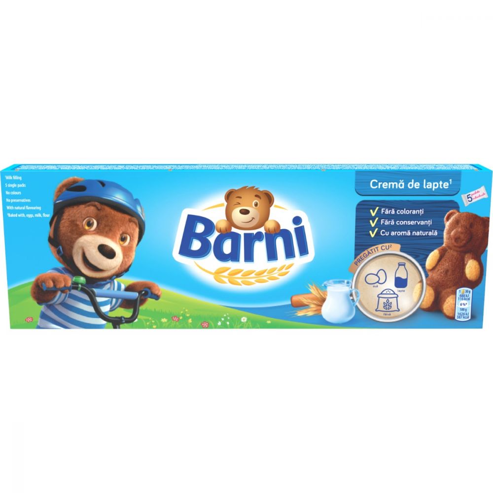 Prajitura cu lapte 5x 30g Barni