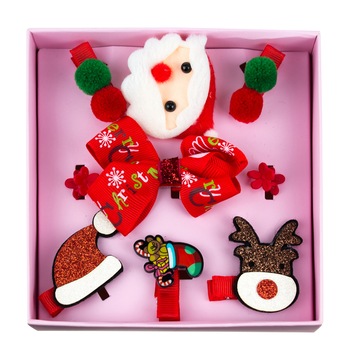 Set 9 accesorii de par Craciun, AC-720-108-5, 13.5x13.5x3.5 cm, Multicolor Set 9 accesorii de par Craciun, AC-720-108-5, 13.5x13.5x3.5 cm, Multicolor