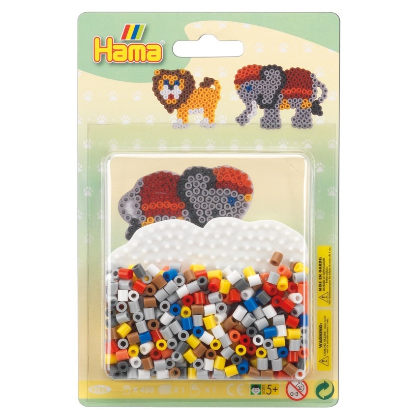 Margele de calcat Hama Midi Elefantul infoliat cu 450 de margele si 1 planseta
