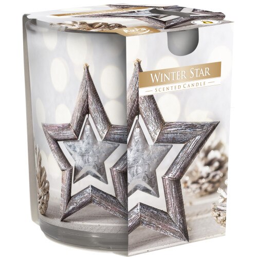 Lumanare ornamentala parfumata Bispol WINTER STAR SN 72s-24 1buc