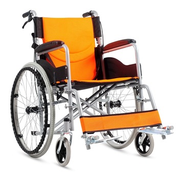 Scaun cu rotile din otel, sezut 46 cm, portocaliu, CML-202AJ-46P Scaun cu rotile din otel, sezut 46 cm, portocaliu, CML-202AJ-46P