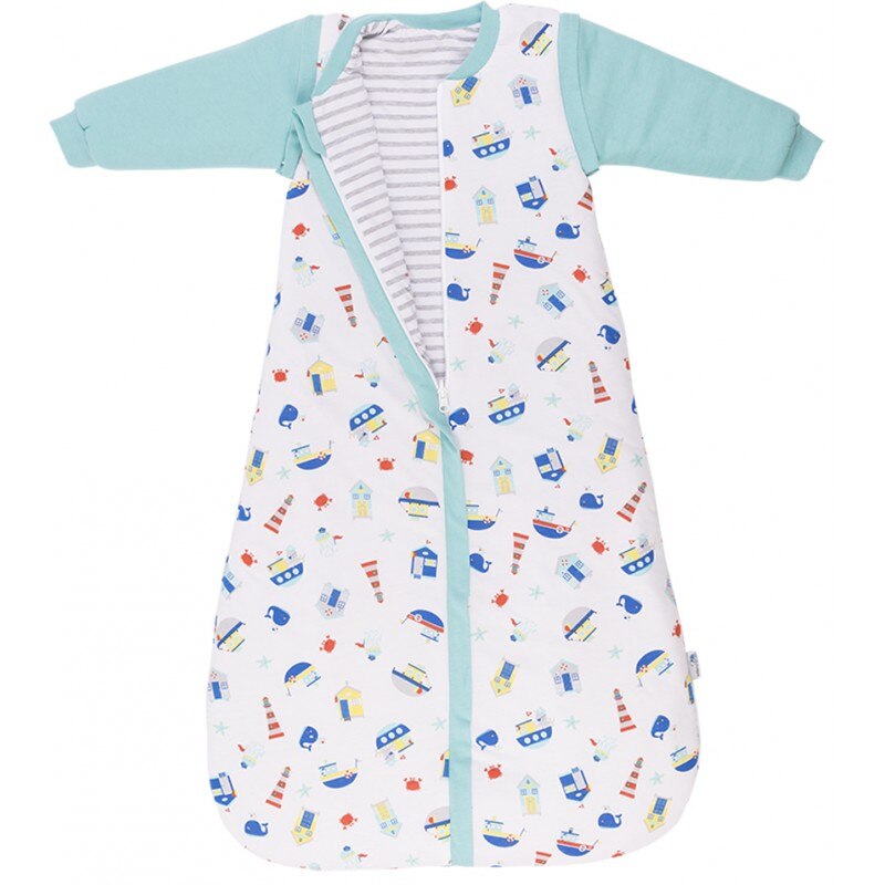 Sac de dormit reversibil cu maneca lunga detasabila Nautical 0-6 luni 2.5 Tog