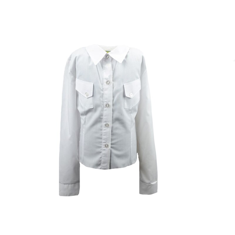 Camasa cu maneca lunga pentru fete Mini Junior, Eleganta, Alb