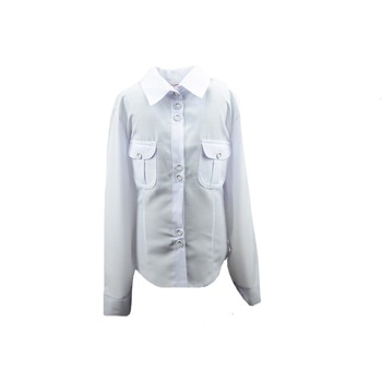 Camasa cu maneca lunga pentru fete Mini Junior CFMJ-20, Alb, 128 Camasa cu maneca lunga pentru fete Mini Junior CFMJ-20, Alb, 128