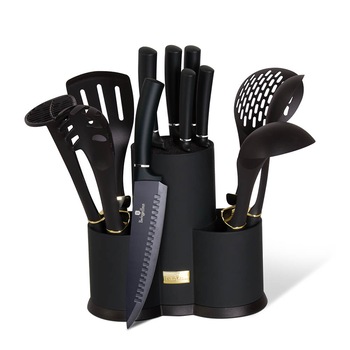 Set cutite otel inoxidabil si ustensile de bucatarie (12 piese) Black Royal Collection Berlinger Haus BH 6253 Set cutite otel inoxidabil si ustensile de bucatarie (12 piese) Black Royal Collection Berlinger Haus BH 6253