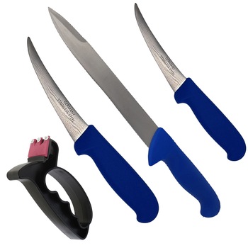 Set 3 cutite macelar pentru injunghiat si spintecat, Dalimag, 35 cm, 28 cm, 26 cm, dispozitiv ascutit cutite Set 3 cutite macelar pentru injunghiat si spintecat, Dalimag, 35 cm, 28 cm, 26 cm, dispozitiv ascutit cutite