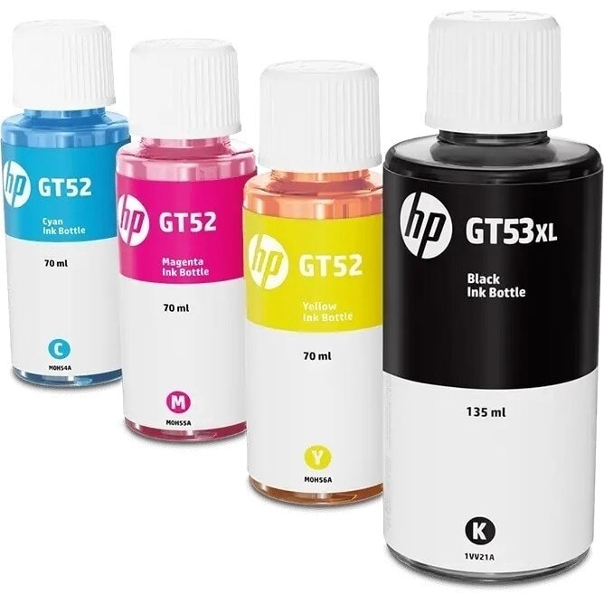 Set 4 culori HP GT53XL ( inlocuieste GT51XL ) si HP GT52, negru, cyan, magenta, yellow pentru Ink Tank, Smart Tank, GT 5810/5820