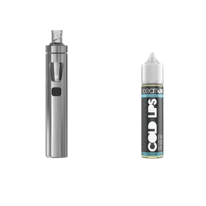 Kit Tigara Electronica Joyetech eGO AIO, 1500 mAh, Silver + Lichid SteamOK Cold Lips, 40 ml