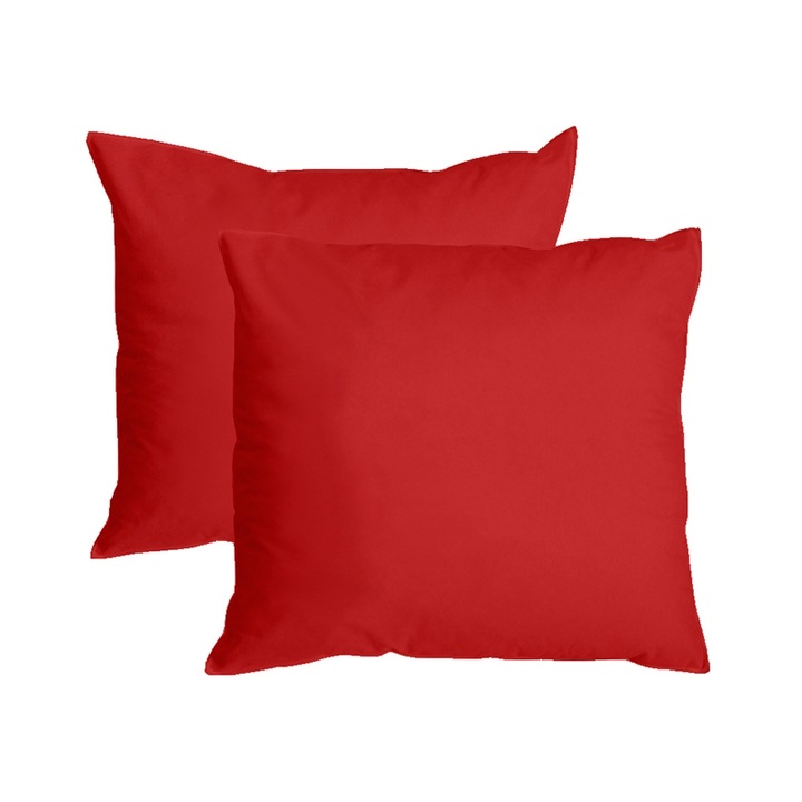 Set 4 fete de perna 70x70 cm bumbac ranforce rosu