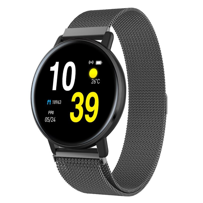 Smartwatch H5, monitorizare a ritmului cardiac, tensiune arteriala, mod multi sport, IP67 impermeabil , negru