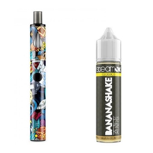 Set Tigara Electronica Innokin Jem Pen ,1000mAh ,2ml ,Cosmos + Lichid SteamOK, Banana Shake, 40ml