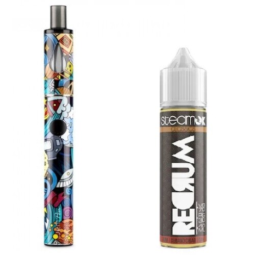 Set Tigara Electronica Innokin Jem Pen ,1000mAh ,2ml ,Cosmos + Lichid SteamOK, RedRum, 40ml