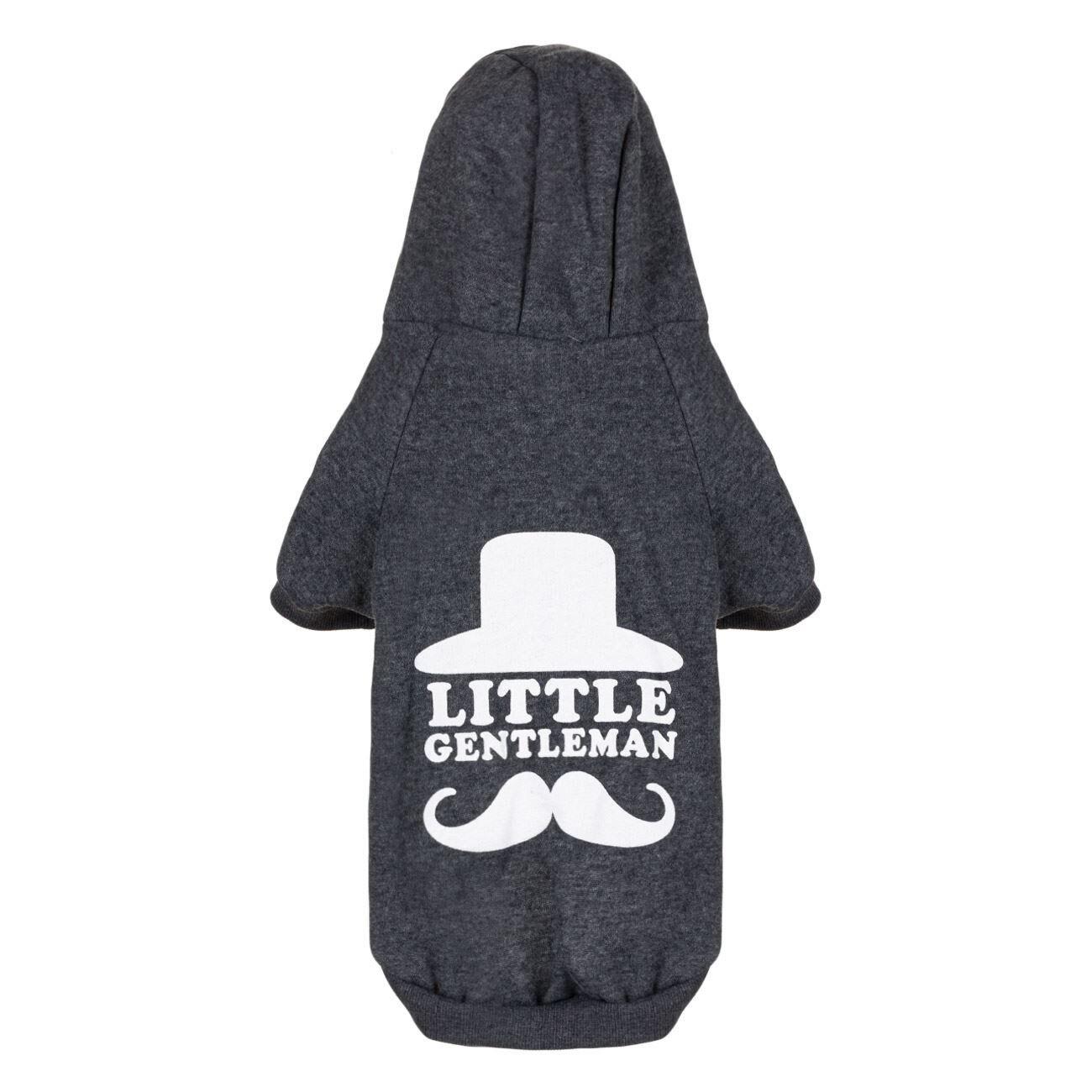Hanorac pentru catei, Zola, gri, cu gluga, Little Gentleman, Marimea XL