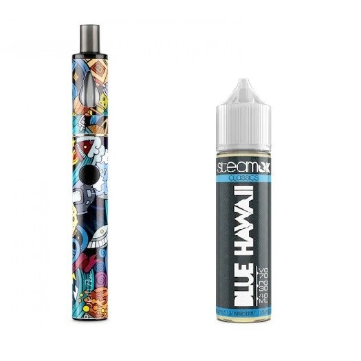 Set Tigara Electronica Innokin Jem Pen ,1000mAh ,2ml ,Cosmos + Lichid SteamOK, Blue Hawaii, 40ml