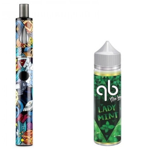 Set Tigara Electronica Innokin Jem Pen ,1000mAh ,2ml ,Cosmos + Lichid qb MixLine, Lady Mint, 50 ml