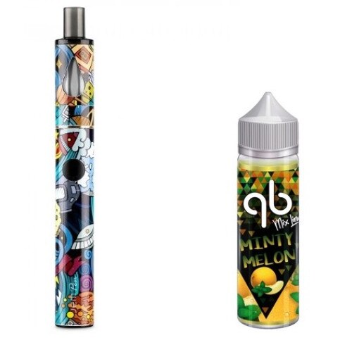 Set Tigara Electronica Innokin Jem Pen ,1000mAh ,2ml ,Cosmos + Lichid qb MixLine, Minty Melon, 50 ml