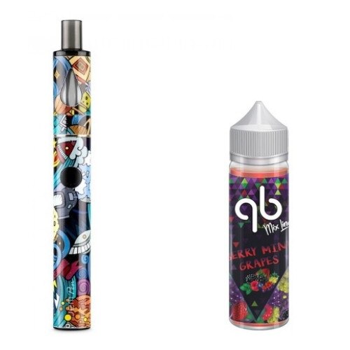 Set Tigara Electronica Innokin Jem Pen ,1000mAh ,2ml ,Cosmos + Lichid qb MixLine, Berry Minty Grapes, 50 ml