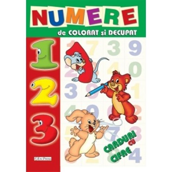 Numere de colorat si decupat Numere de colorat si decupat