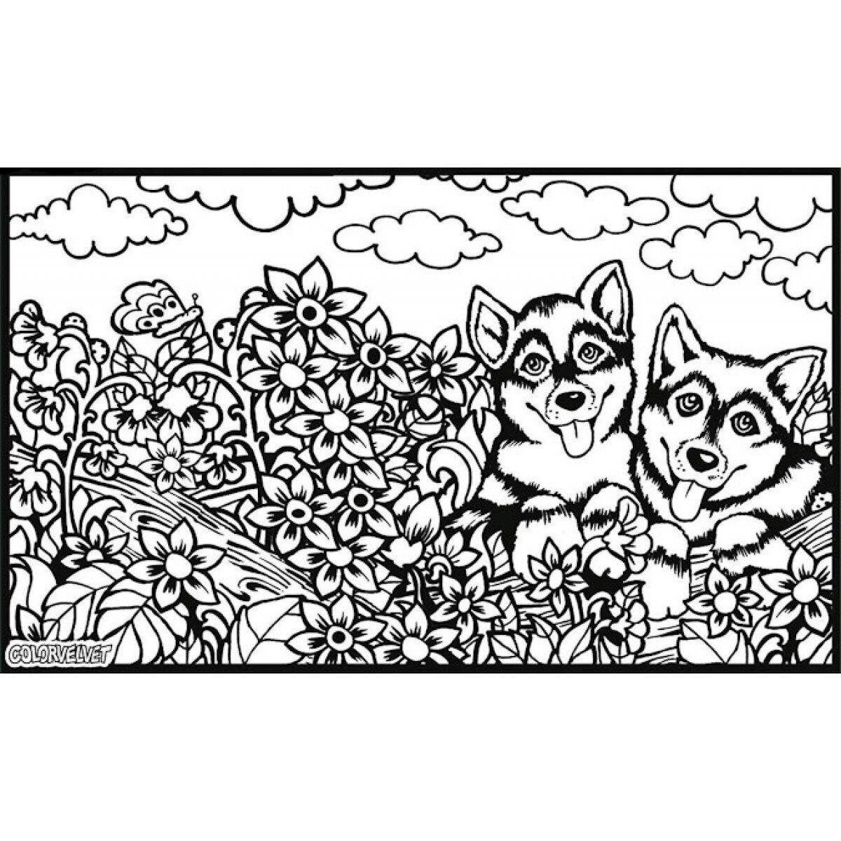 Biblioraft mecanic catifea Color Velvet Catei, A4, 4 ani +