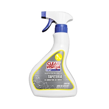 Solutie VET pentru curatat tapiterii cu ioni de argint si inhibitori de miros, CLEAR VISION, 500 ml Solutie VET pentru curatat tapiterii cu ioni de argint si inhibitori de miros, CLEAR VISION, 500 ml