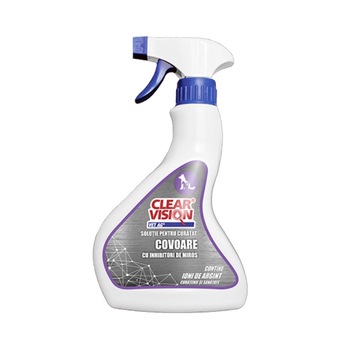Solutie VET pentru curatat covoare cu ioni de Argint si inhibitori de miros, CLEAR VISION, 500 ml Solutie VET pentru curatat covoare cu ioni de Argint si inhibitori de miros, CLEAR VISION, 500 ml