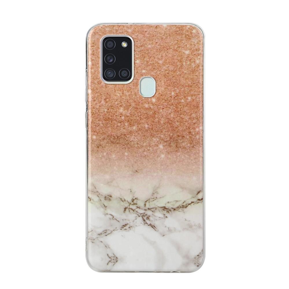 Husa Samsung Galaxy A21s model Golden Marble Silicon, TPU, Viceversa Multicolor