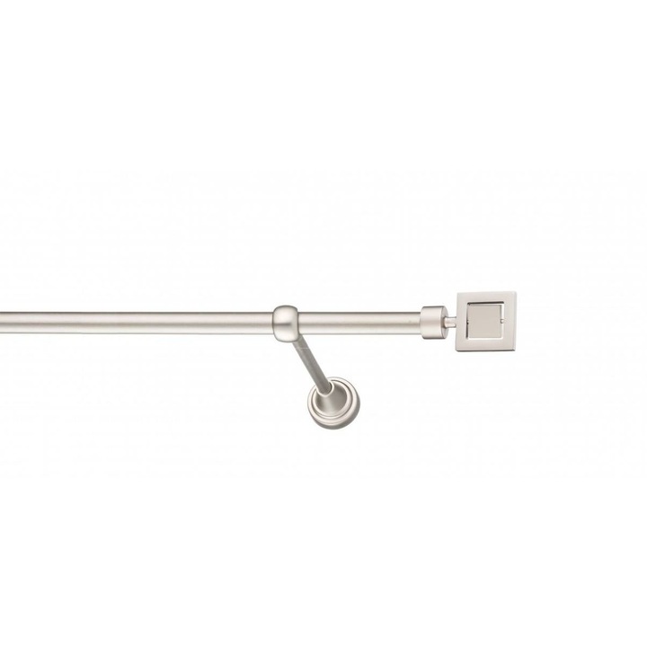 Galerie metalica Saturn -fara inele, simpla - clasic, 16mm x 4.0m, satin nichel (argintiu mat)