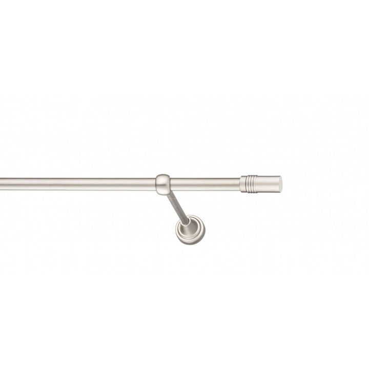 Galerie metalica Celtex -fara inele, simpla - clasic, 16mm x 3.2m, satin nichel (argintiu mat)