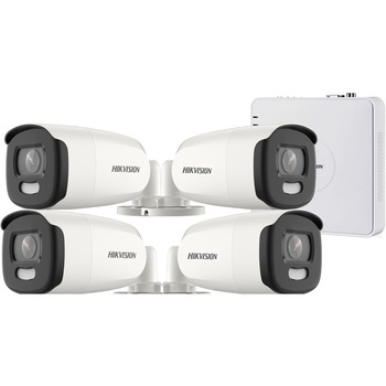 Sistem supraveghere video Hikvision 4 camere de exterior ColorVU 5MP(2K+), IR 40M Sistem supraveghere video Hikvision 4 camere de exterior ColorVU 5MP(2K+), IR 40M