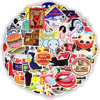 Set Stickere / Abtibilduri 100 bucati Waterproof  Set Stickere / Abtibilduri 100 bucati Waterproof