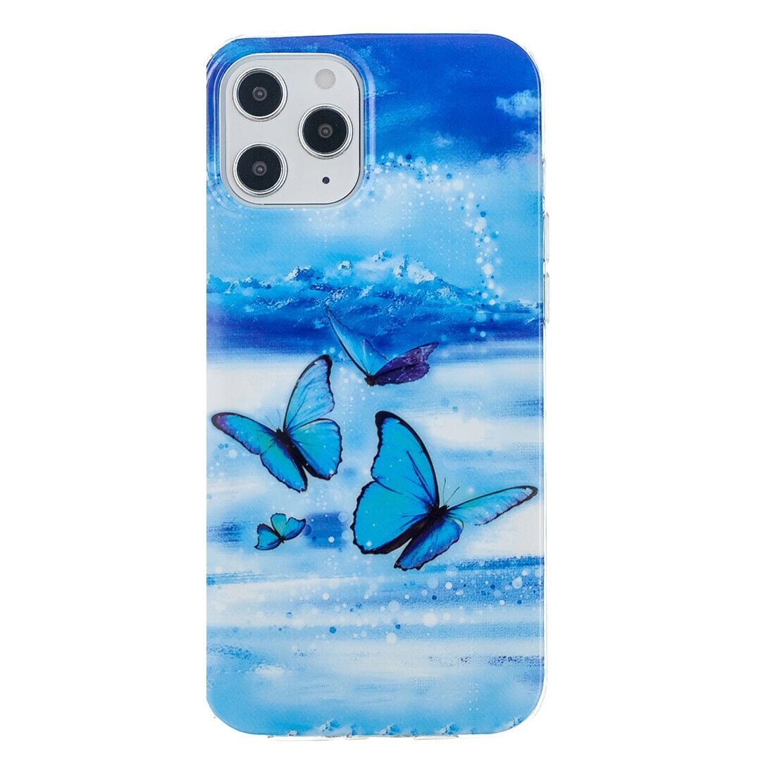 Husa silicon Apple iPhone 12 Pro Max Fosforescent model Sweet Butterflies, Silicon, TPU Viceversa Multicolor