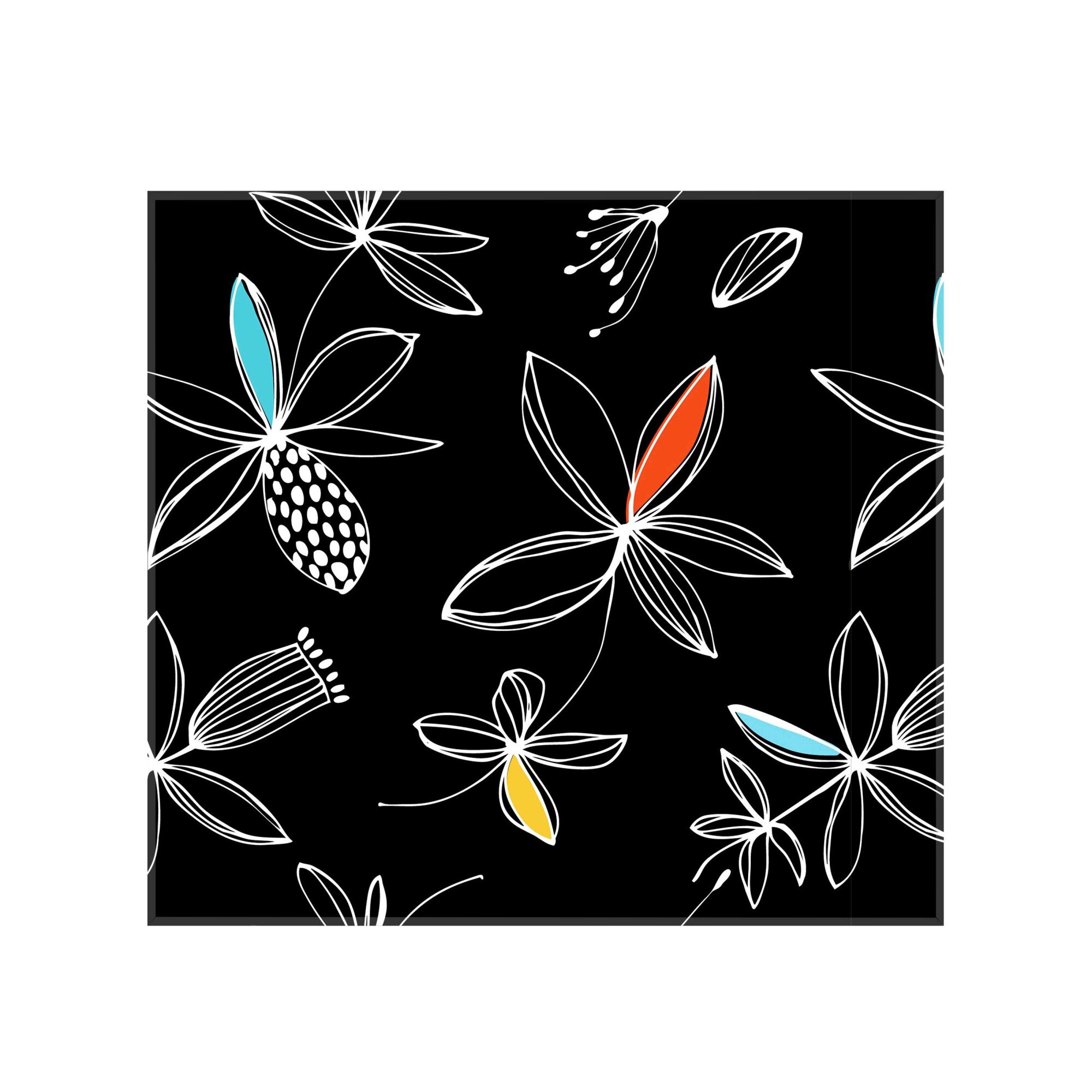 Sticla bucatarie securizata Saint Gobain Glass®, imprimata 60x55cm, protectie antistropire pentru aragaz, Ambra Deco, Petale