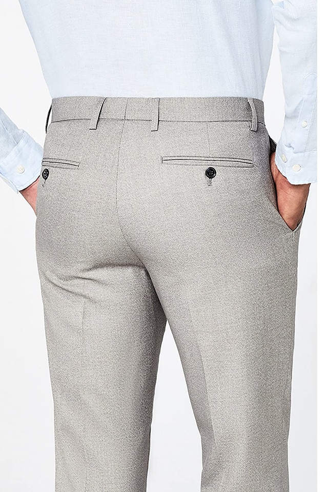 Pantaloni stofa clasic Hem& Seam, gri, W30/L31 - eMAG.ro