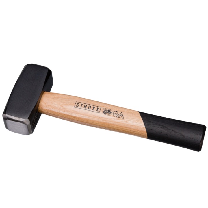 Ciocan pentru demolari simple STROXX, 1000 grame, cu maner din lemn de nuc american (Hikory)