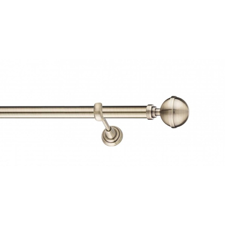 Galerie metalica Kalisto -fara inele, simpla - clasic, 19mm x 2.8m, antique brass (auriu antic)