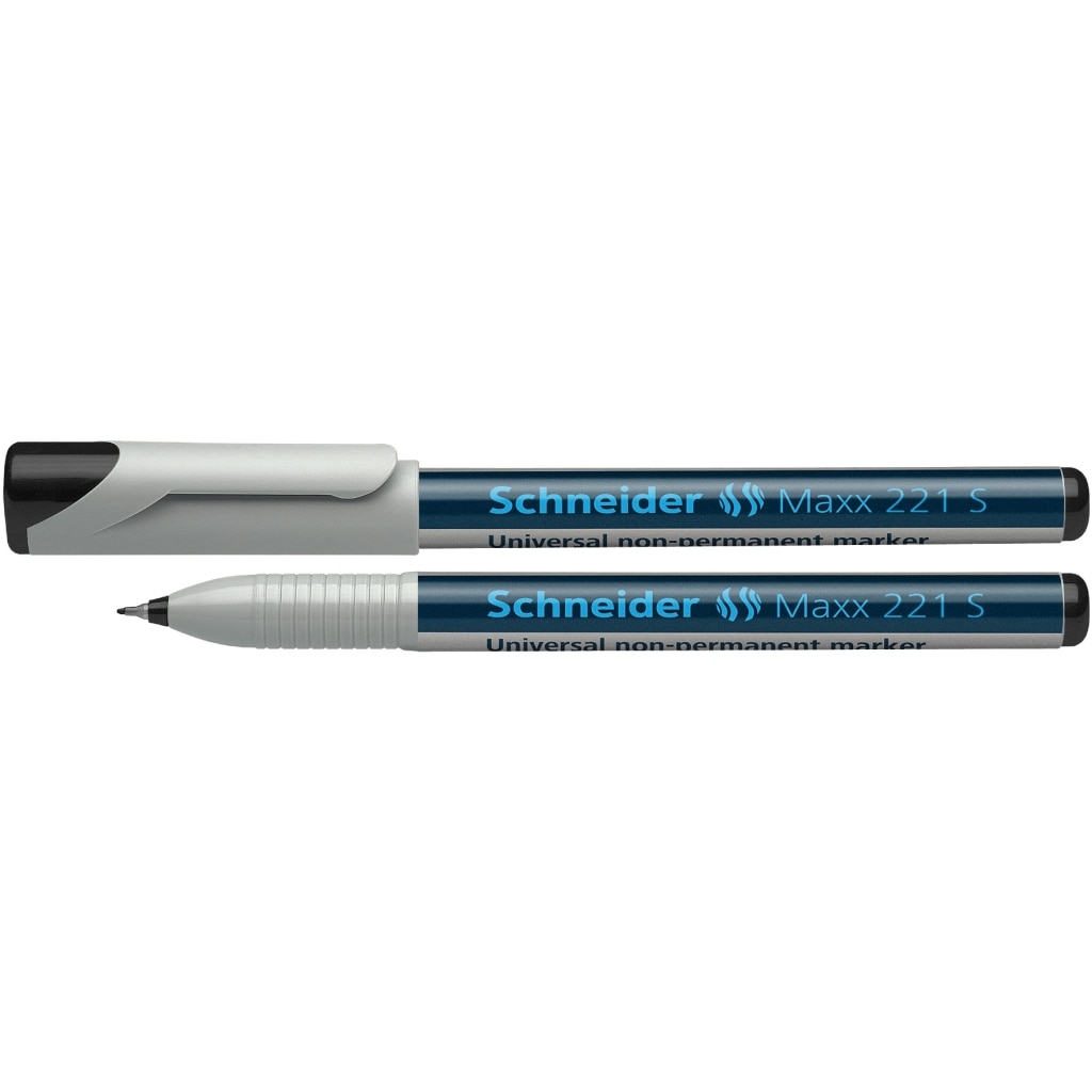 Marker OHP Sfin nepermanent Schneider 221, 0.4 mm, Negru
